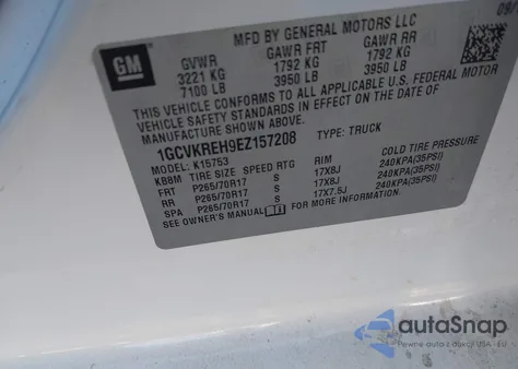 2014 Chevrolet Silverado 1500 1Lt z USA, uszkodzony, nr VIN 1GCVKREH9EZ157208